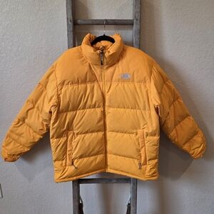 The North Face 550 Nuptse Vibrant Orange Insulated Jacket - Size Large
